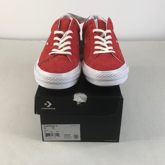 converse red suede